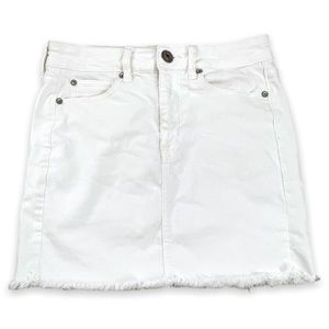 American Eagle White Mini Jean Skirt